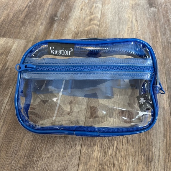 NWOT! Vacation Beauty Blue Clear Transparent Concert/Festival/Travel Fanny Pack - Picture 4 of 4